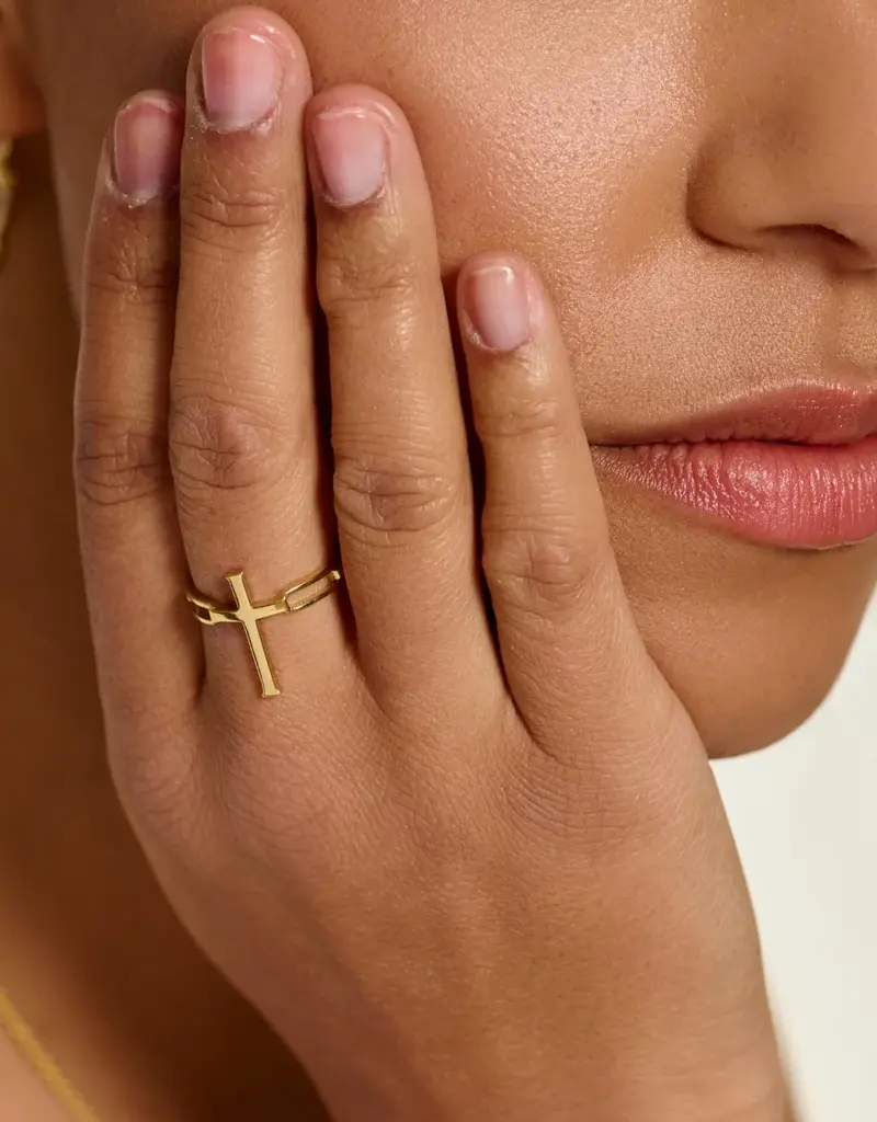 J.HOFFMAN'S Chain Breaker Cross Statement Ring