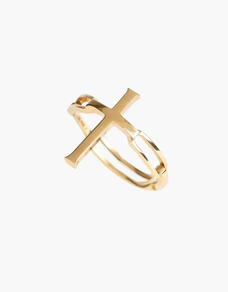J.HOFFMAN'S Chain Breaker Cross Statement Ring