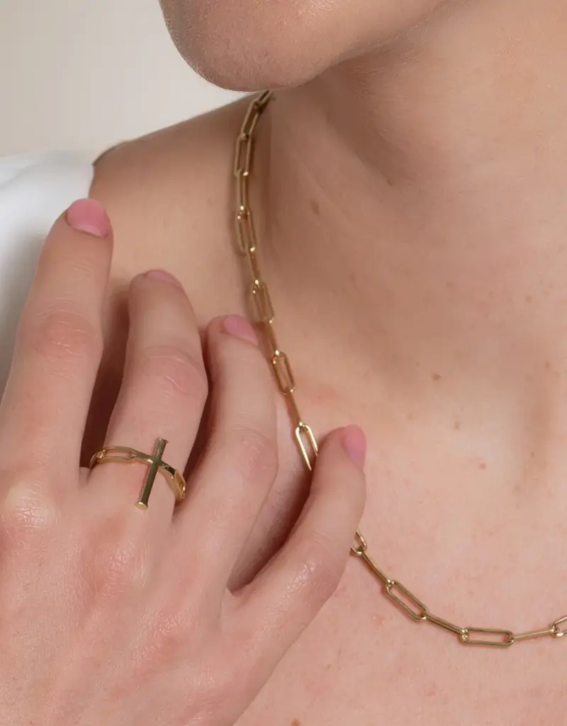 J.HOFFMAN'S Chain Breaker Cross Statement Ring