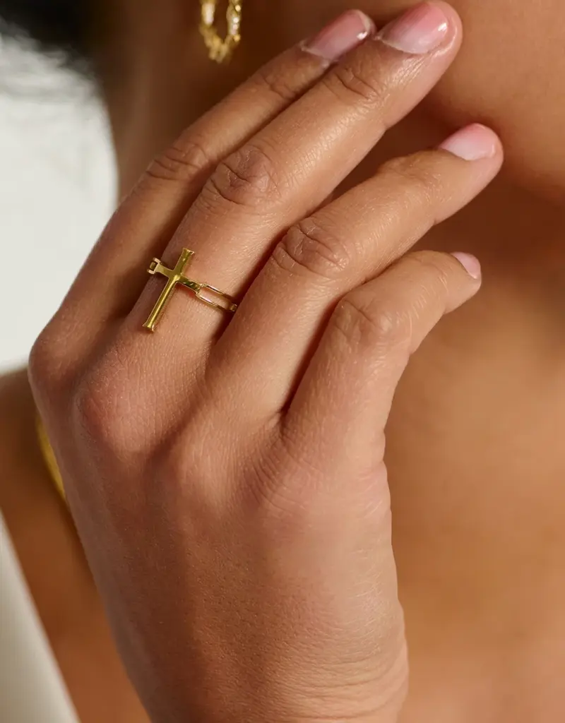 J.HOFFMAN'S Chain Breaker Cross Statement Ring