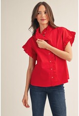 J.HOFFMAN'S Stacie Top in Red