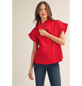 J.HOFFMAN'S Stacie Top in Red