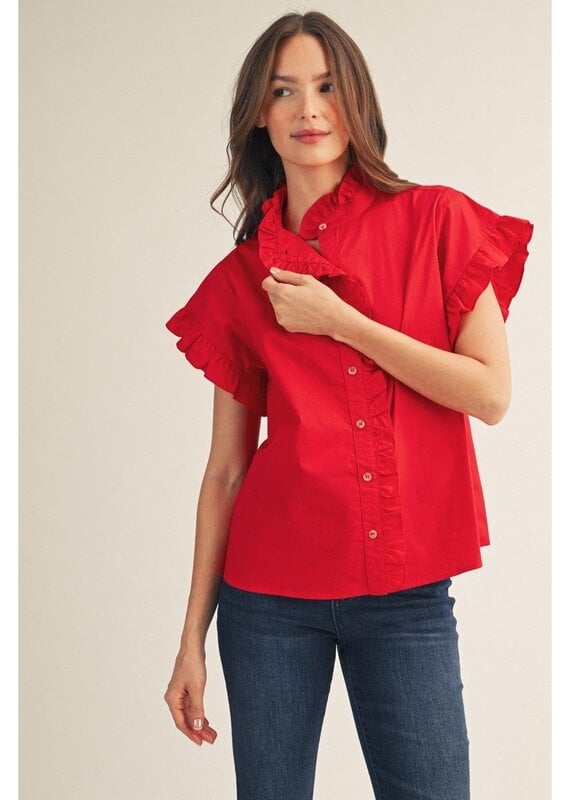 J.HOFFMAN'S Stacie Top in Red