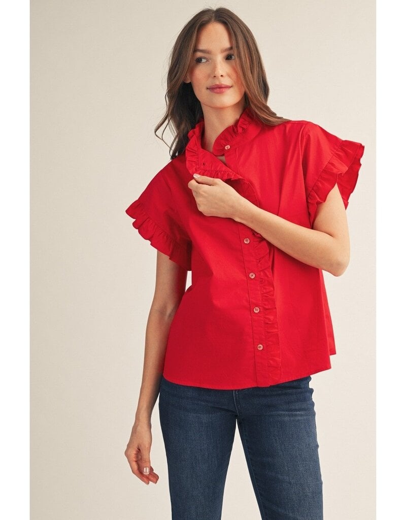 J.HOFFMAN'S Stacie Top in Red