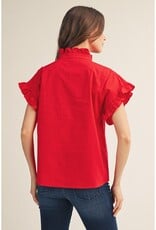 J.HOFFMAN'S Stacie Top in Red