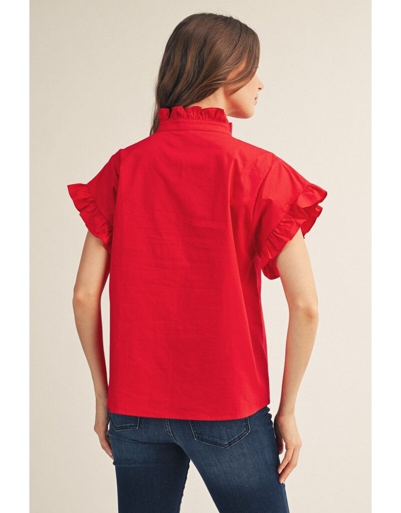 J.HOFFMAN'S Stacie Top in Red