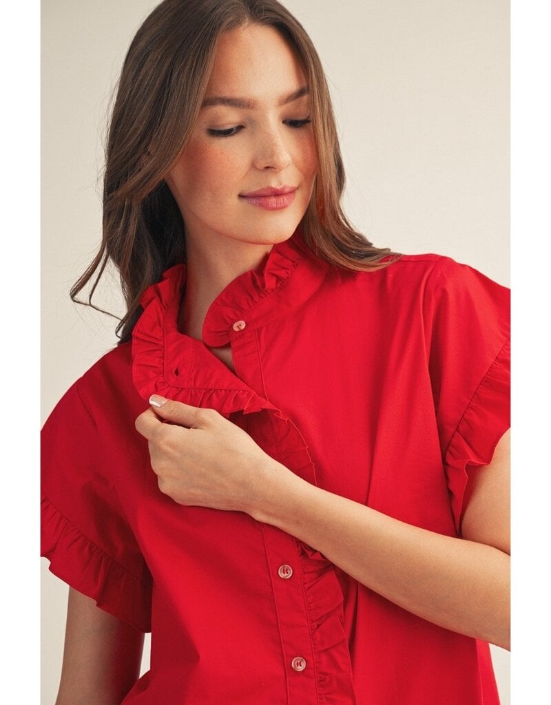 J.HOFFMAN'S Stacie Top in Red