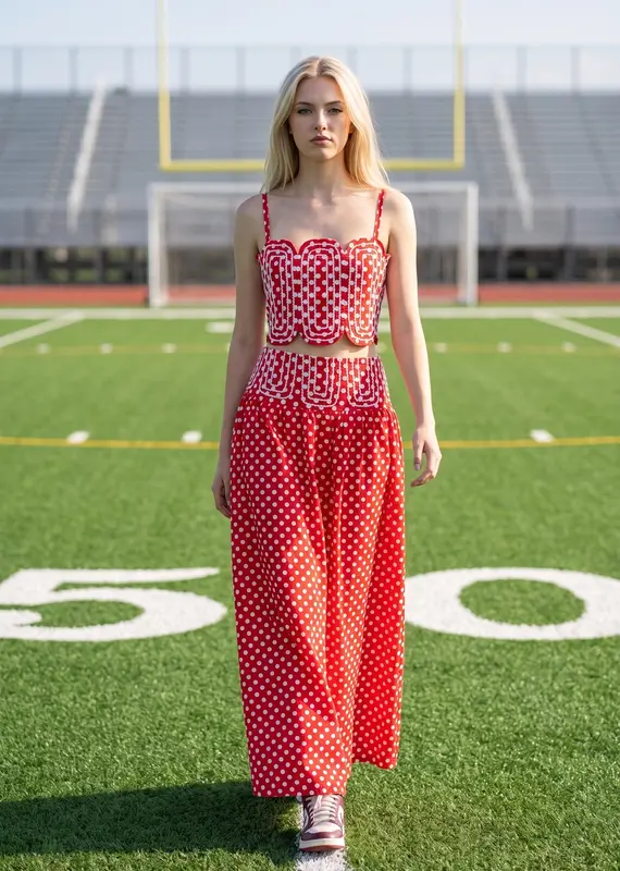J.HOFFMAN'S Free Time Skirt Set in Red