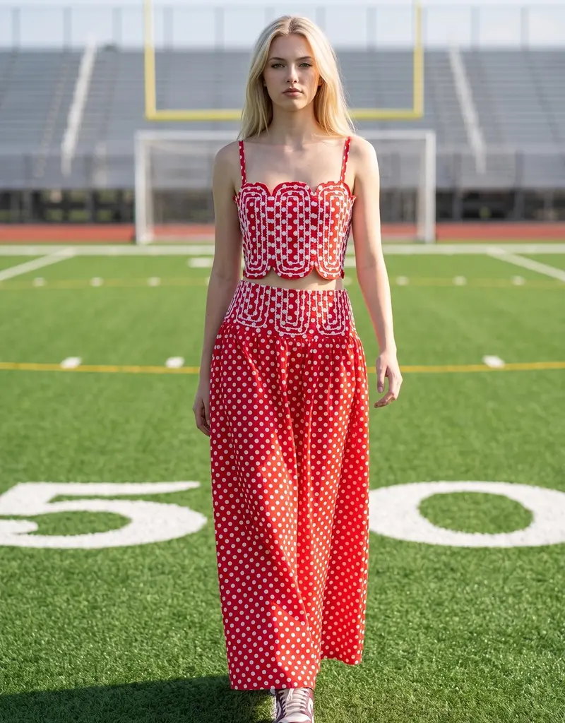 J.HOFFMAN'S Free Time Skirt Set in Red