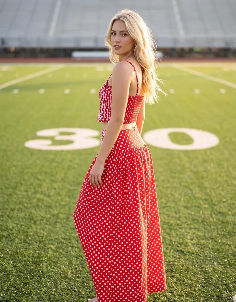 J.HOFFMAN'S Free Time Skirt Set in Red