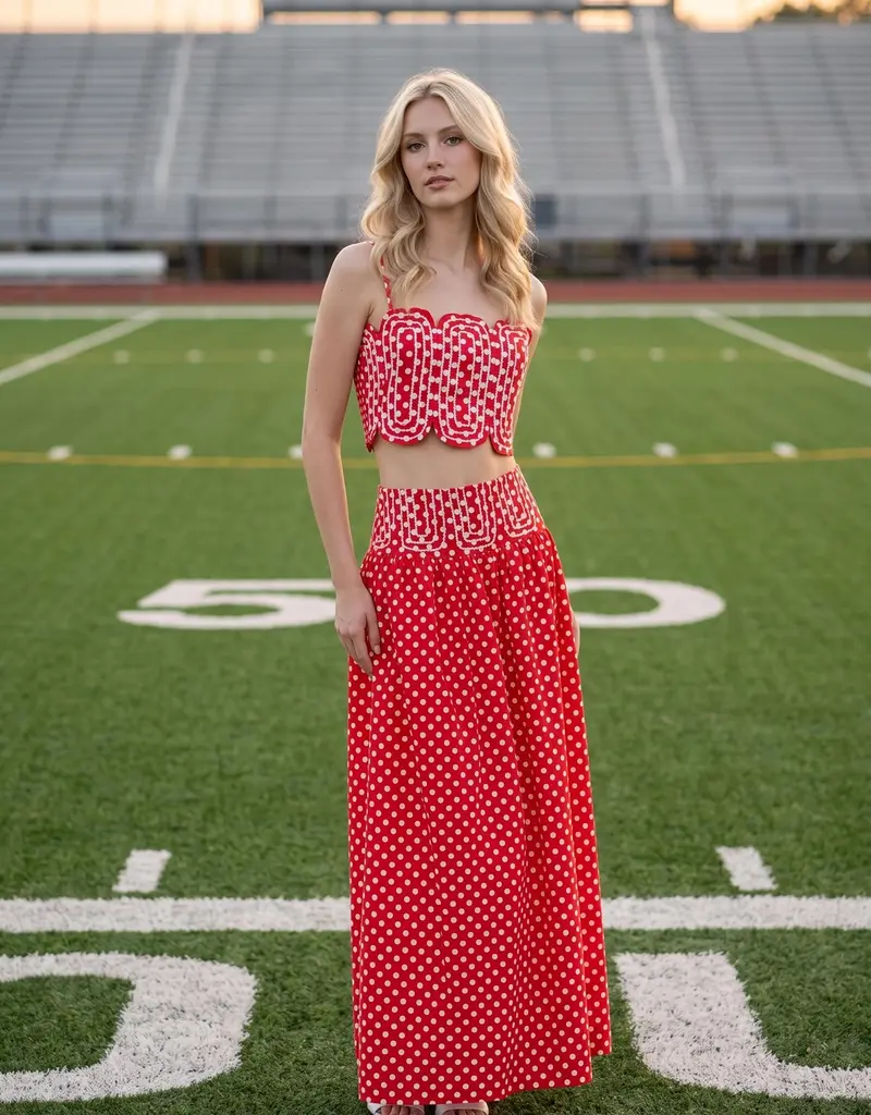 J.HOFFMAN'S Free Time Skirt Set in Red