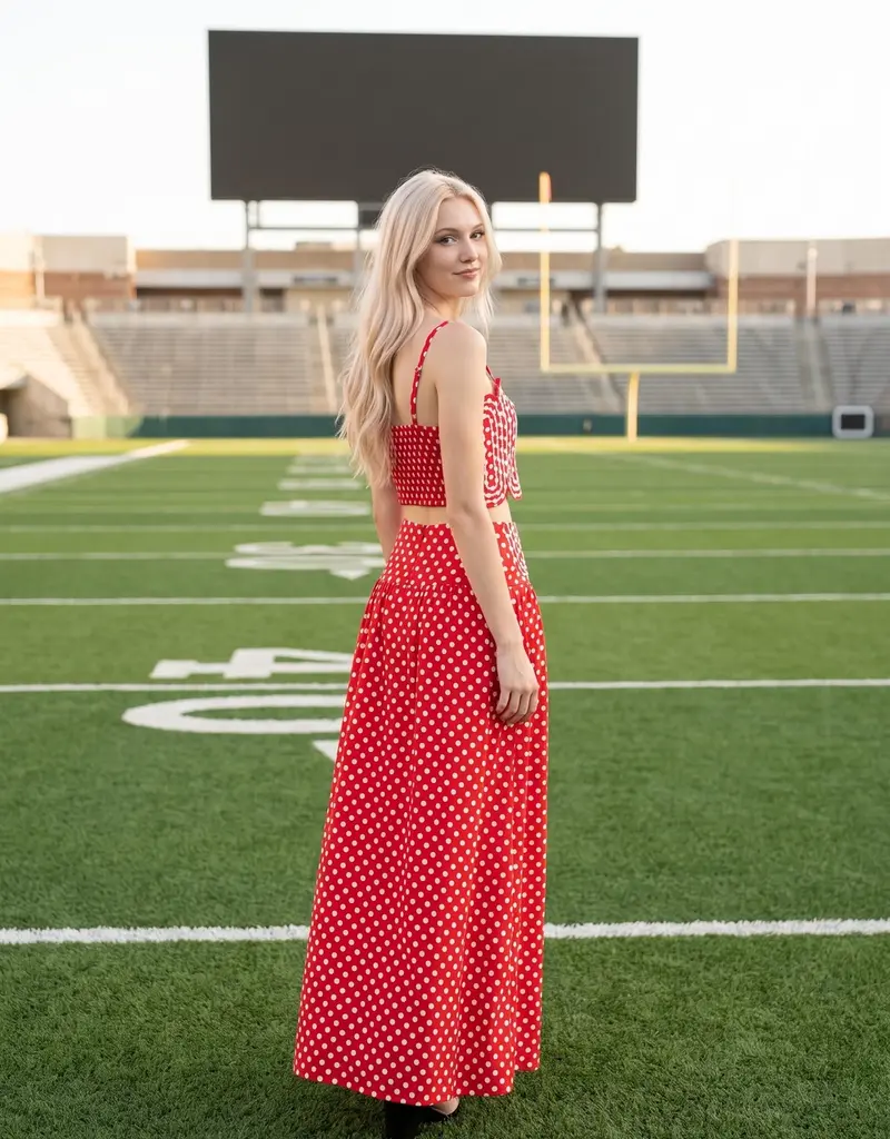 J.HOFFMAN'S Free Time Skirt Set in Red