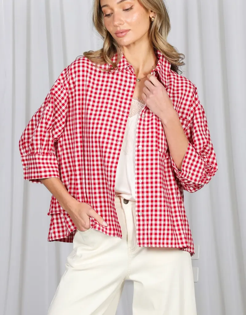 J.HOFFMAN'S Lastly Top in Red
