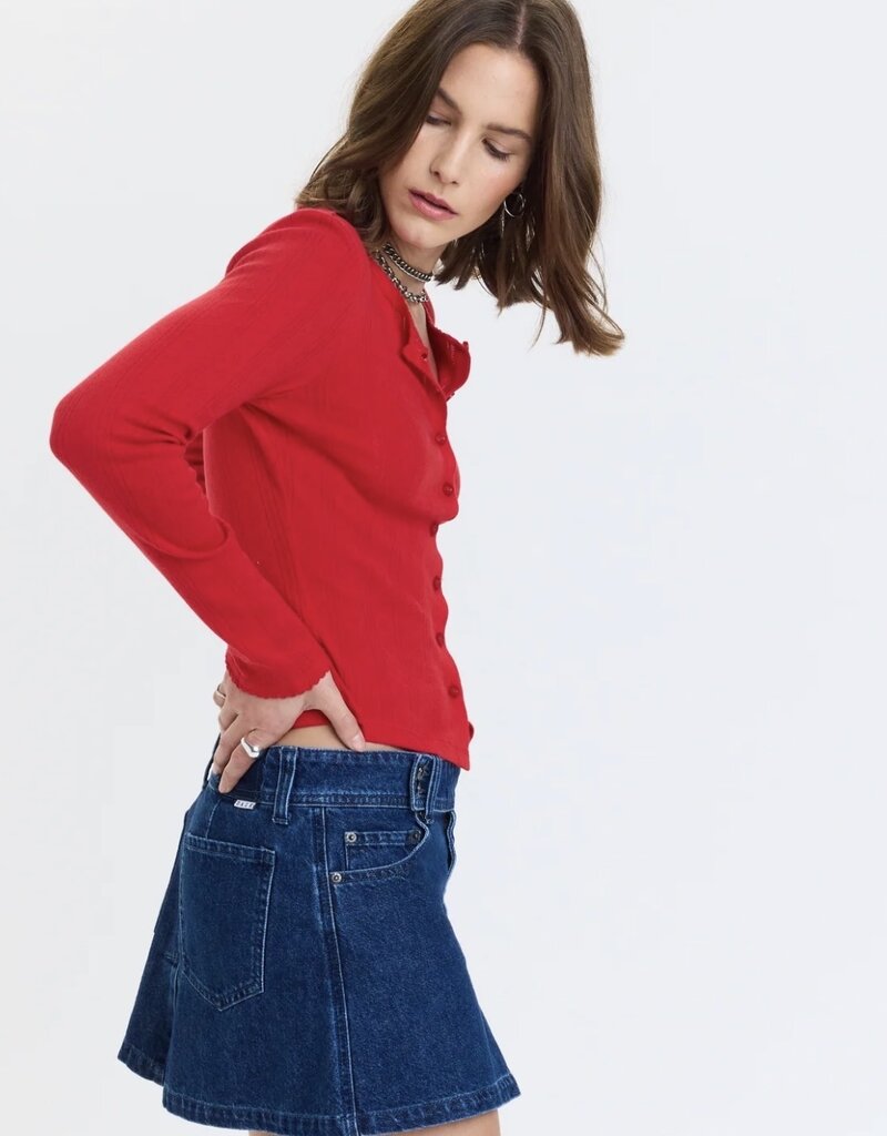 J.HOFFMAN'S Stargazer Cardi in Cherry Bomb