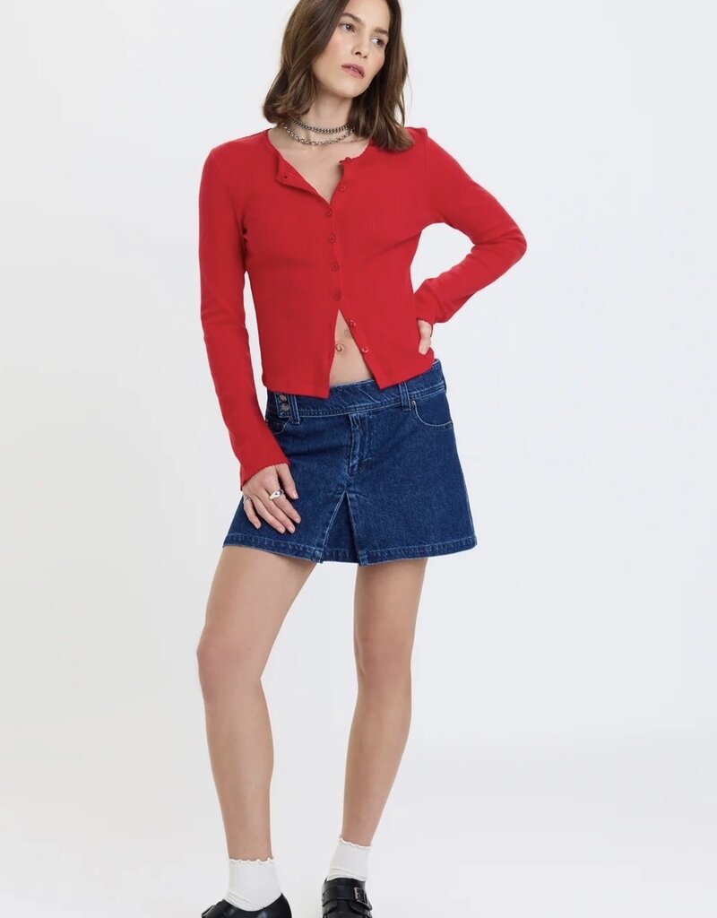 J.HOFFMAN'S Stargazer Cardi in Cherry Bomb
