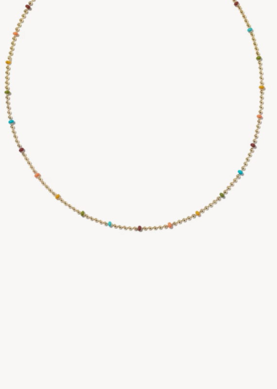 KENDRA SCOTT Alice Color Beaded 14k Gold-Filled Chain Necklace