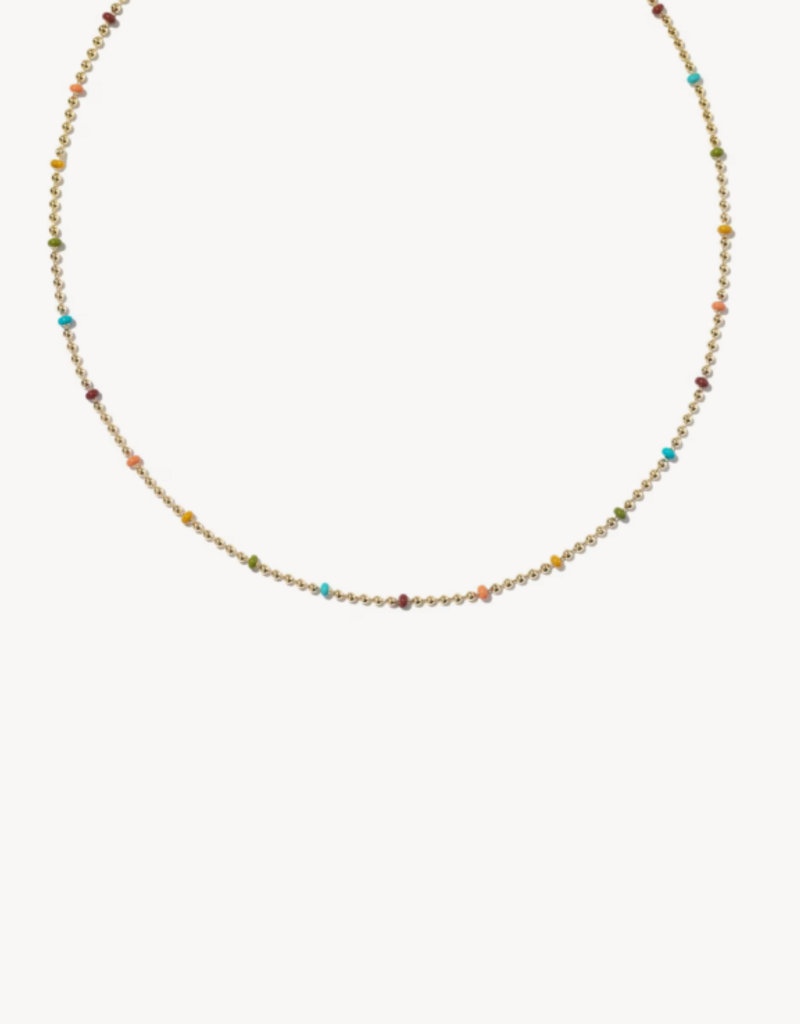KENDRA SCOTT Alice Color Beaded 14k Gold-Filled Chain Necklace