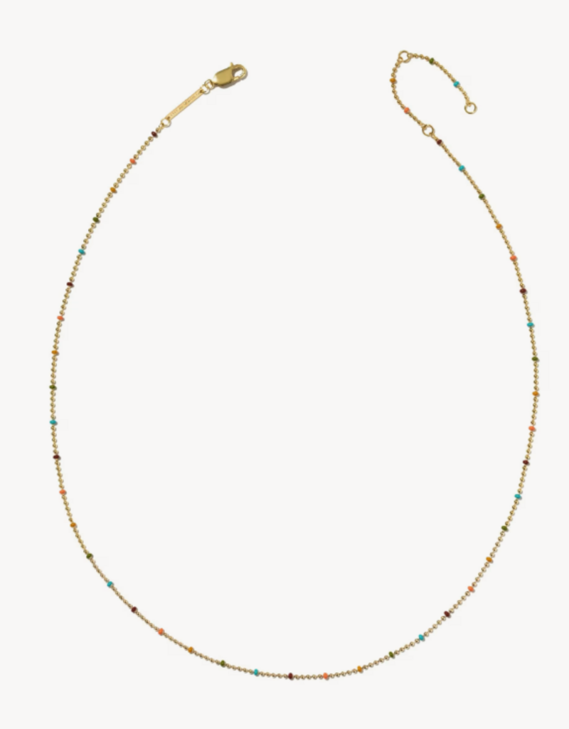 KENDRA SCOTT Alice Color Beaded 14k Gold-Filled Chain Necklace