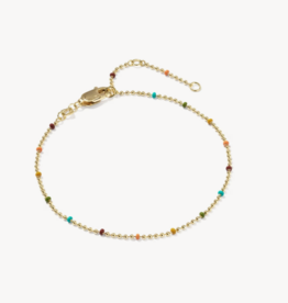 KENDRA SCOTT Alice Color Beaded 14k Gold-Filled Chain Bracelet