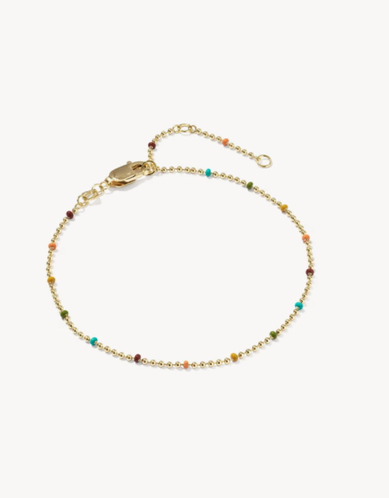 KENDRA SCOTT Alice Color Beaded 14k Gold-Filled Chain Bracelet