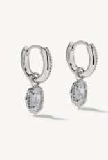 KENDRA SCOTT Mini Ellie Luxe Huggie in White CZ