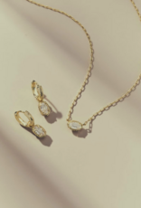 KENDRA SCOTT Mini Ellie Luxe Huggie in White CZ