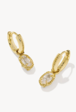 KENDRA SCOTT Mini Ellie Luxe Huggie in White CZ