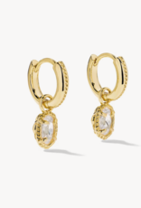 KENDRA SCOTT Mini Ellie Luxe Huggie in White CZ