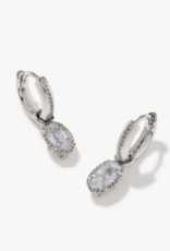 KENDRA SCOTT Mini Ellie Luxe Huggie in White CZ