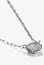 KENDRA SCOTT Mini Elisa Luxe Pendant Necklace in White CZ