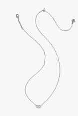 KENDRA SCOTT Mini Elisa Luxe Pendant Necklace in White CZ