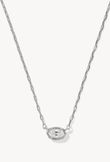 KENDRA SCOTT Mini Elisa Luxe Pendant Necklace in White CZ