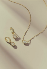 KENDRA SCOTT Mini Elisa Luxe Pendant Necklace in White CZ