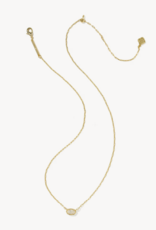 KENDRA SCOTT Mini Elisa Luxe Pendant Necklace in White CZ