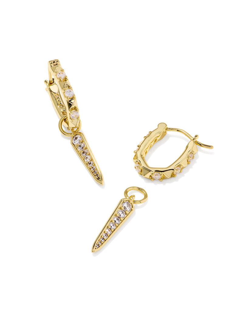 KENDRA SCOTT Fate Charm Huggie Earrings