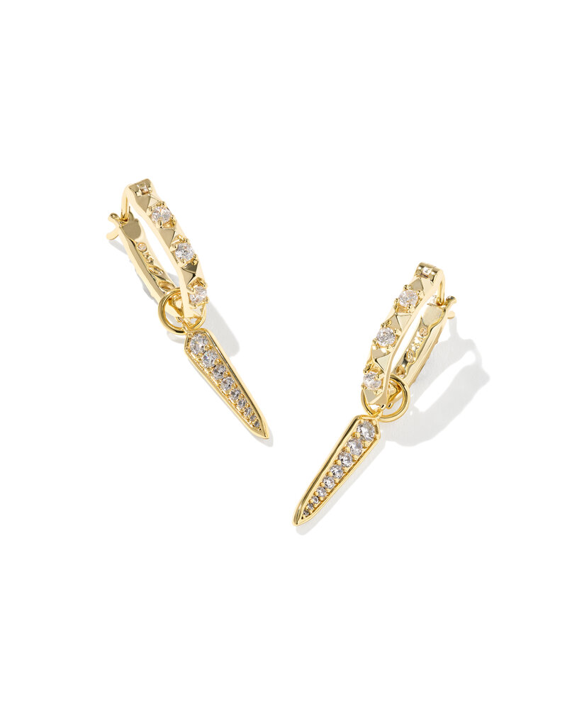 KENDRA SCOTT Fate Charm Huggie Earrings