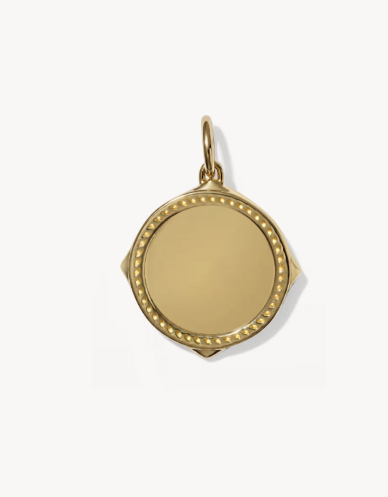 KENDRA SCOTT Cross Sunray Charm in White Topaz