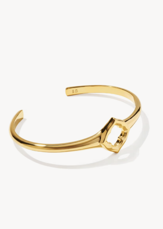 KENDRA SCOTT Dira Open Frame Cuff Bracelet in Gold Vermeil