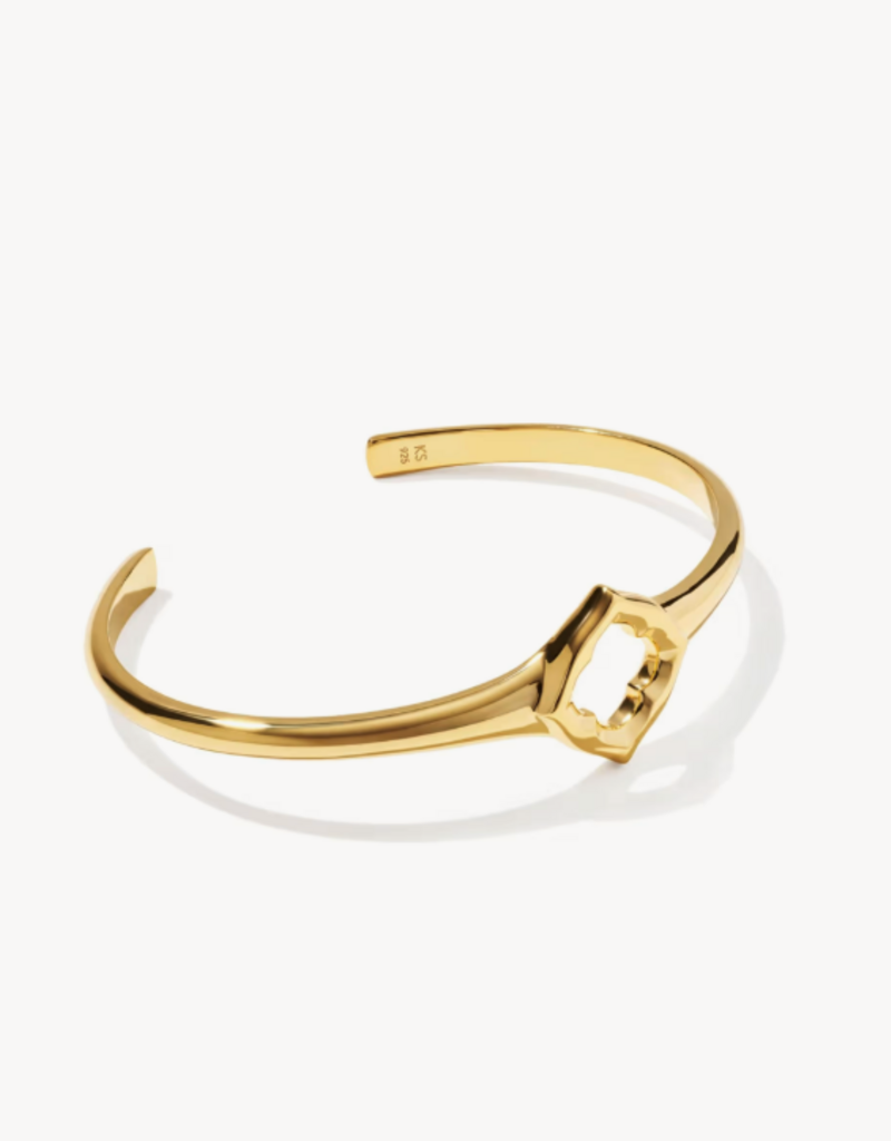 KENDRA SCOTT Dira Open Frame Cuff Bracelet in Gold Vermeil
