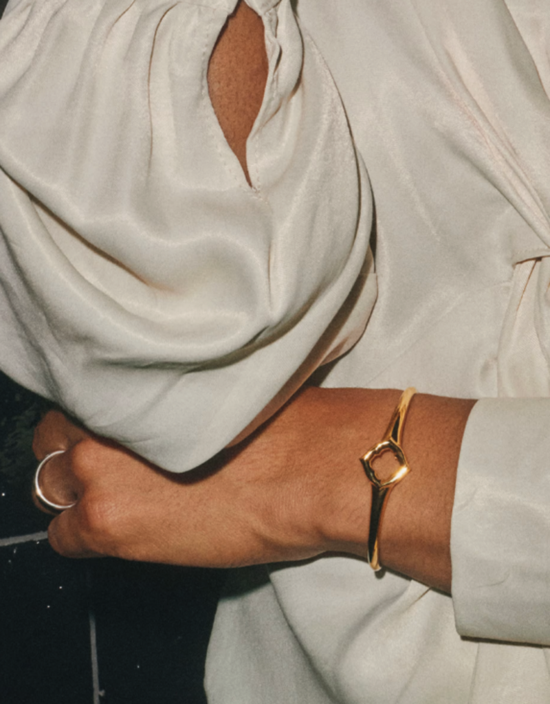 KENDRA SCOTT Dira Open Frame Cuff Bracelet in Gold Vermeil