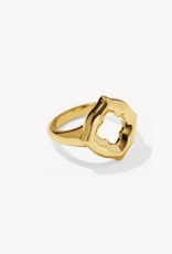 KENDRA SCOTT Dira Open Frame Cocktail Ring in Gold Vermeil