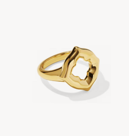 KENDRA SCOTT Dira Open Frame Cocktail Ring in Gold Vermeil