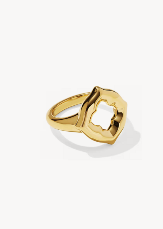 KENDRA SCOTT Dira Open Frame Cocktail Ring in Gold Vermeil