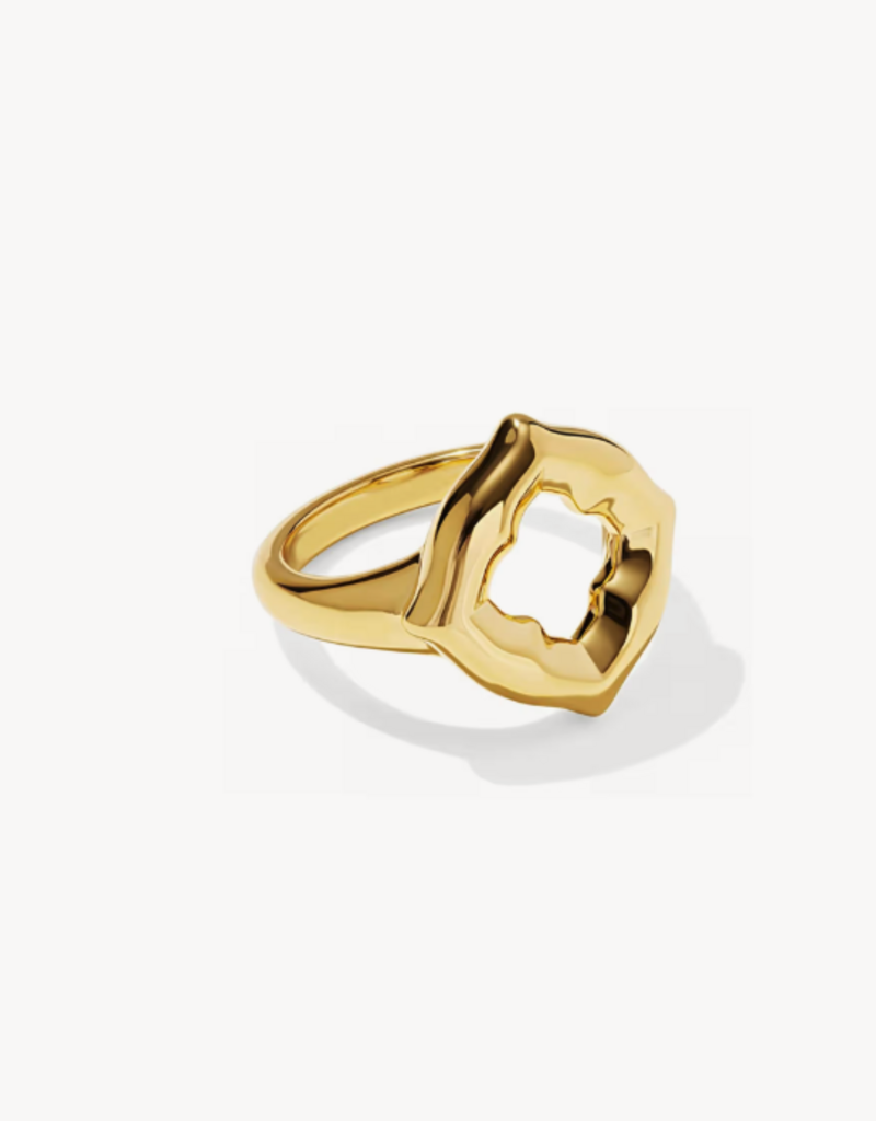 KENDRA SCOTT Dira Open Frame Cocktail Ring in Gold Vermeil