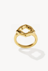 KENDRA SCOTT Dira Open Frame Cocktail Ring in Gold Vermeil