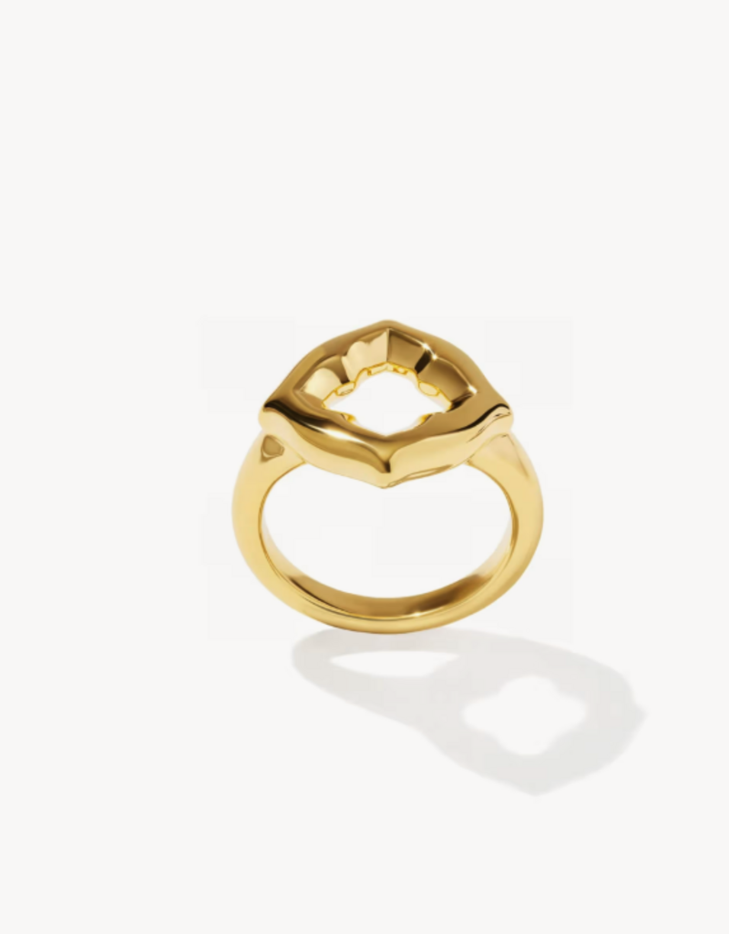 KENDRA SCOTT Dira Open Frame Cocktail Ring in Gold Vermeil