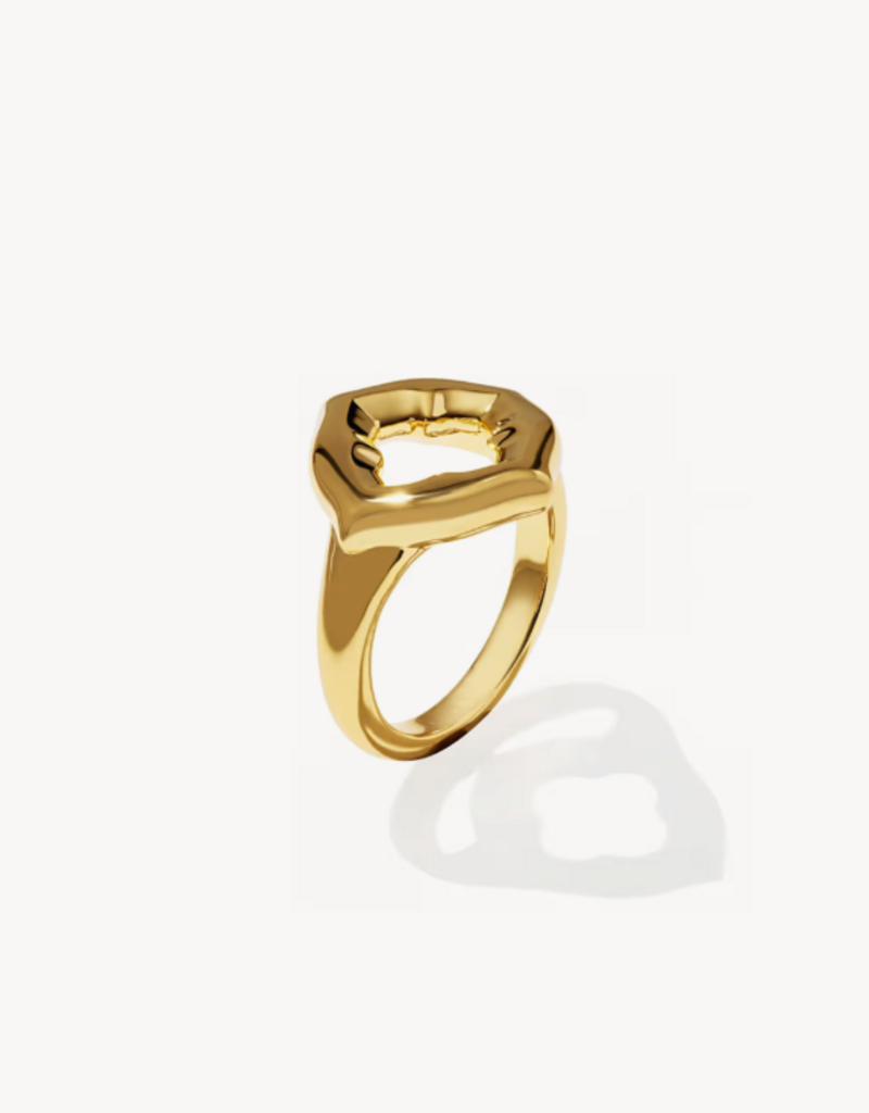 KENDRA SCOTT Dira Open Frame Cocktail Ring in Gold Vermeil