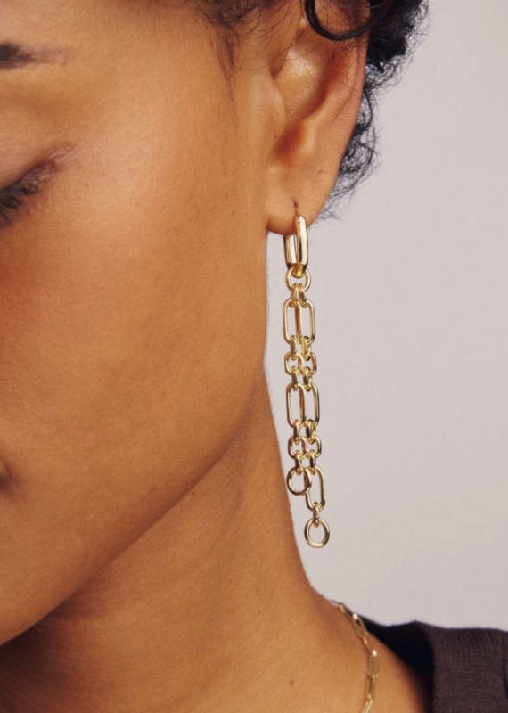 KENDRA SCOTT Embry Chain Huggie Earrings