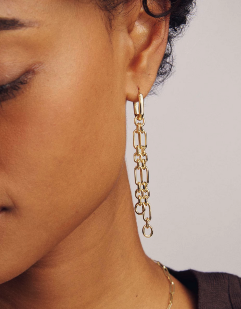 KENDRA SCOTT Embry Chain Huggie Earrings