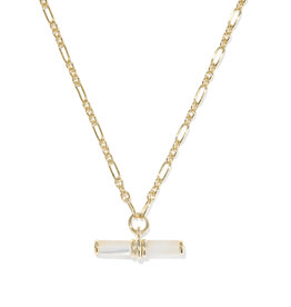 KENDRA SCOTT Bree Beaded T-Bar Pendant Necklace in Gold